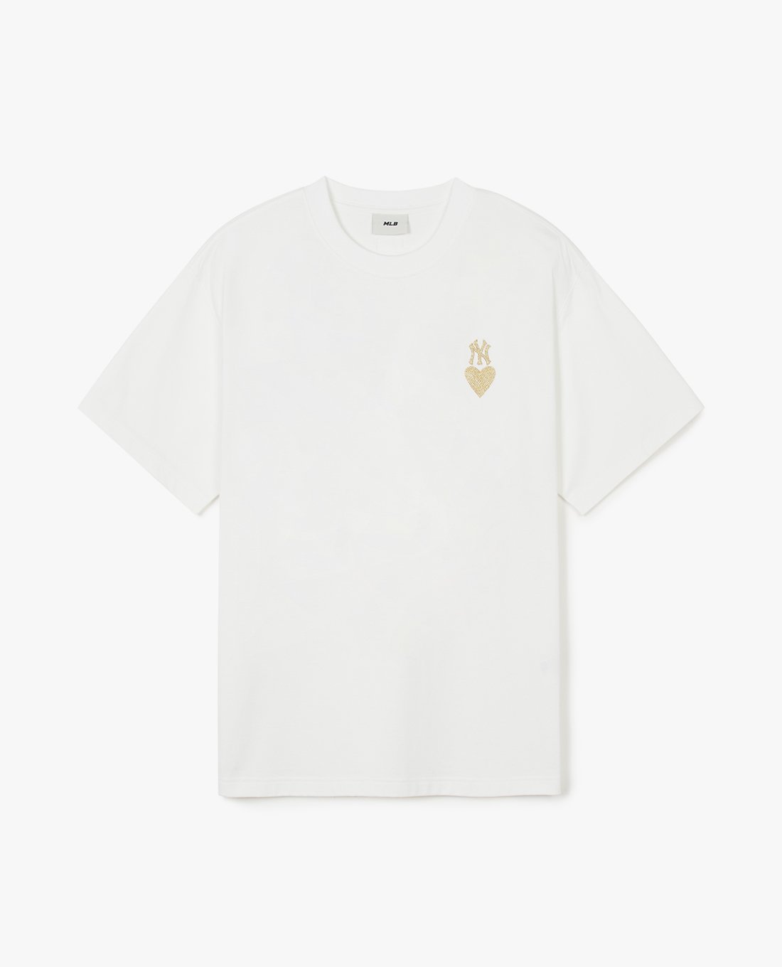 MLB - Áo thun unisex cổ tròn tay ngắn Heart Small Logo