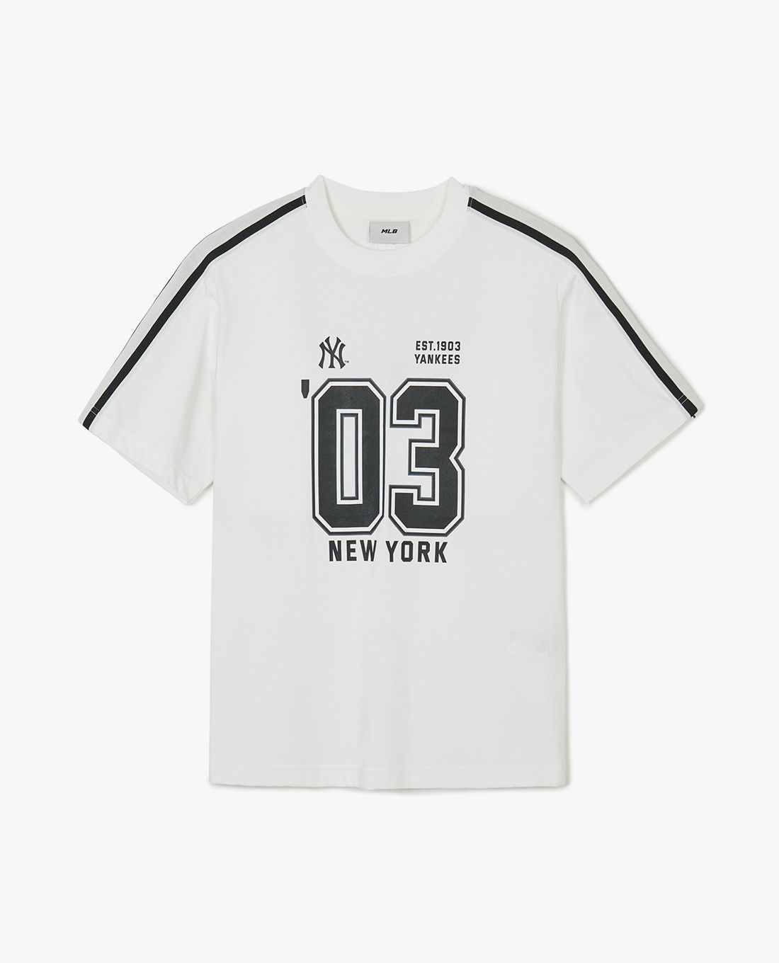 MLB - Áo thun unisex cổ tròn tay ngắn Sportive Varsity Track