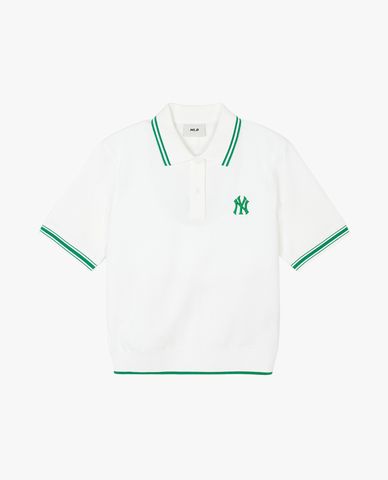  MLB - Áo polo nữ cổ bẻ tay ngắn Basic Small Logo 