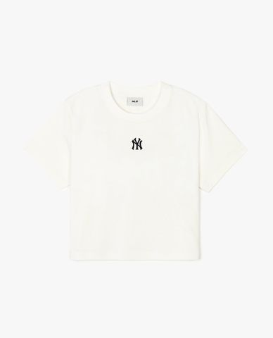  MLB - Áo croptop nữ cổ tròn tay ngắn Basic Small Logo 