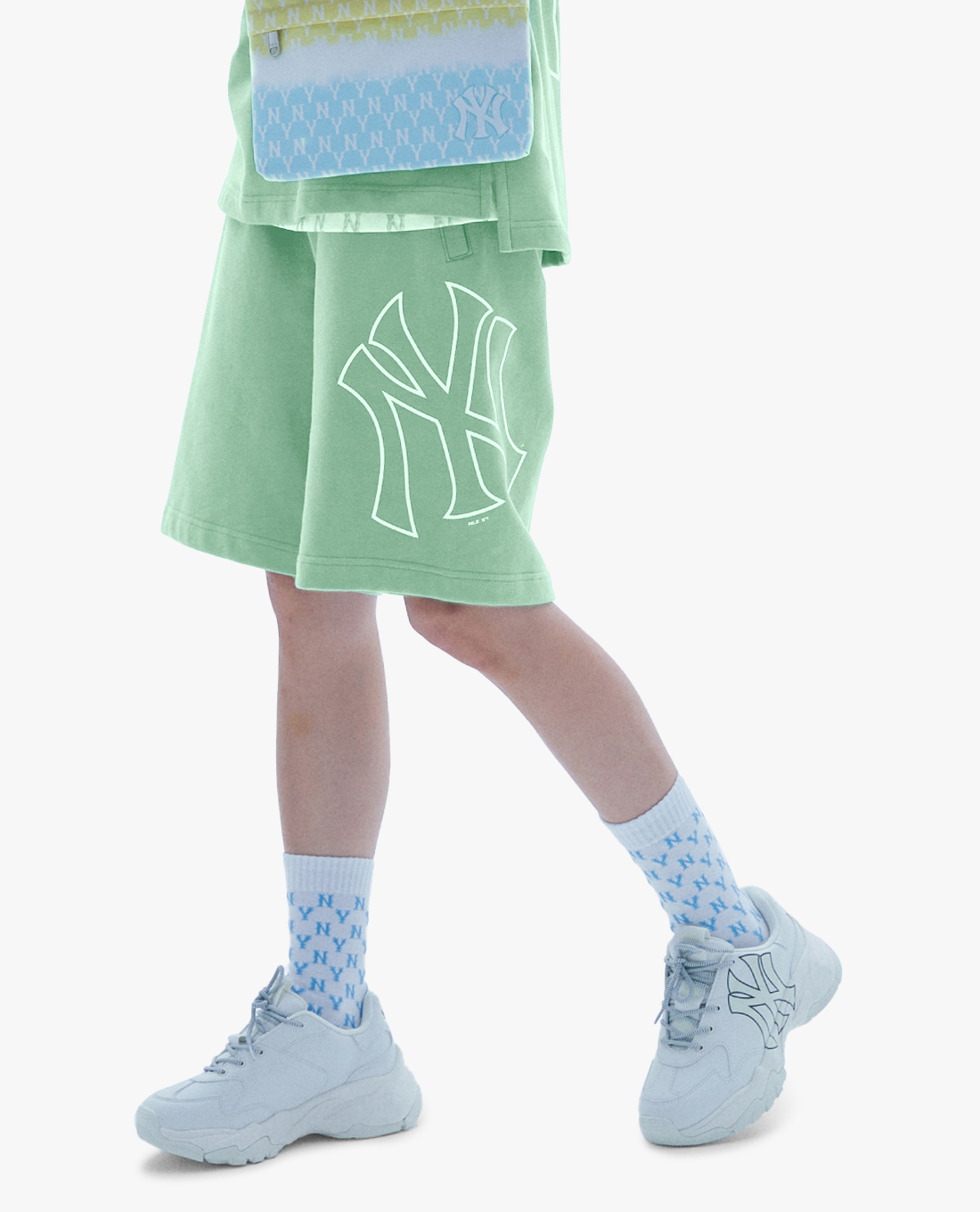 MLB - Quần shorts lưng thun Big Logo Set Up