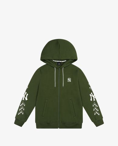  MLB - Áo hoodie tay dài phối zip Symbol Training 