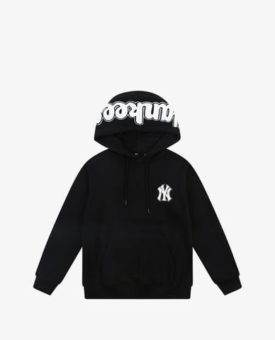  MLB - Áo hoodie tay dài phối mũ Printed Overfit 