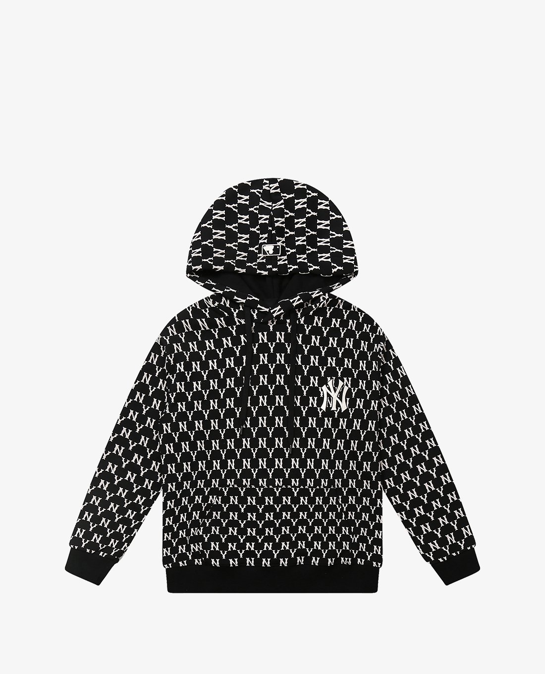 MLB - Áo hoodie tay dài phối mũ Monogram