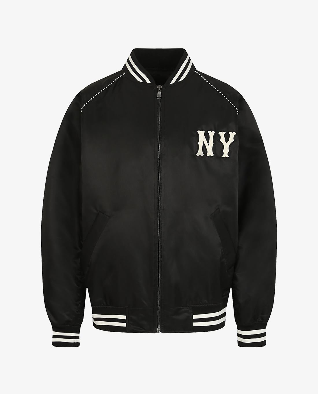 MLB - Áo khoác bóng chày Satin Raglan Piping