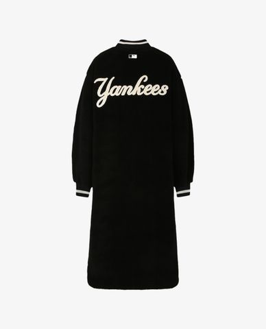  MLB - Áo khoác kiểu phom suông dài New York Yankees Boa Fleece 