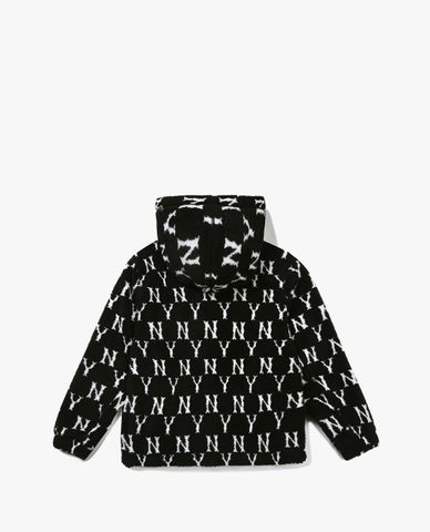  MLB - Áo khoác kiểu phối zip tay dài Monogram Wool Fleece 