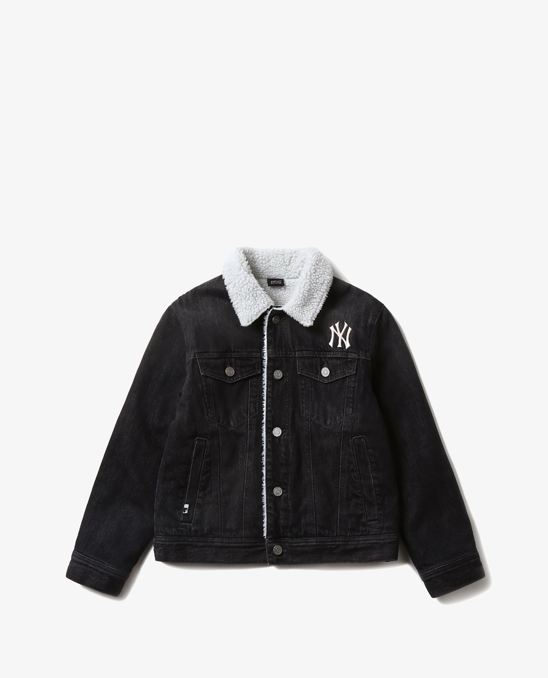 MLB - Áo khoác denim phối lông Big Logo