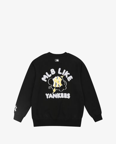  MLB - Áo sweatshirt cổ tròn tay dài Thunderstar Overfit 