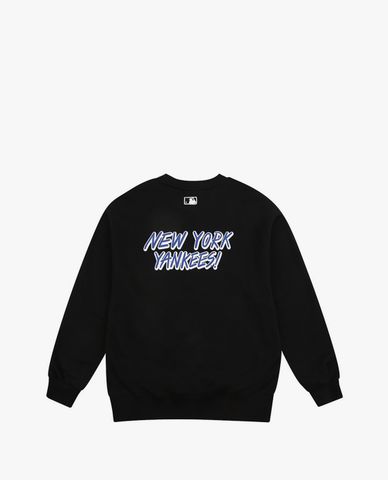  MLB - Áo sweatshirt tay dài phối logo New York Yankees 