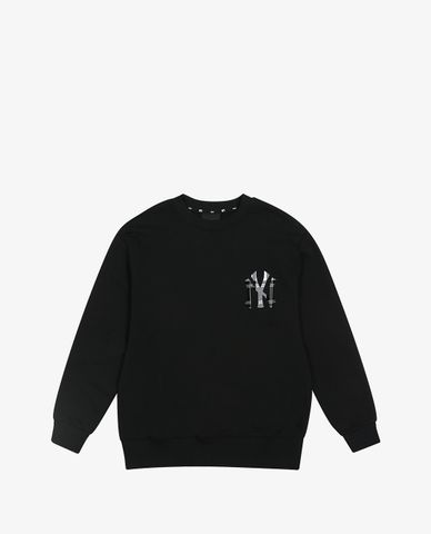  MLB - Áo sweatshirt phom suông tay dài Check Front Logo 