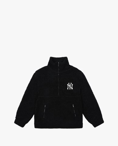  MLB - Áo khoác lông nữ cổ cao tay dài Fleece Big Logo 