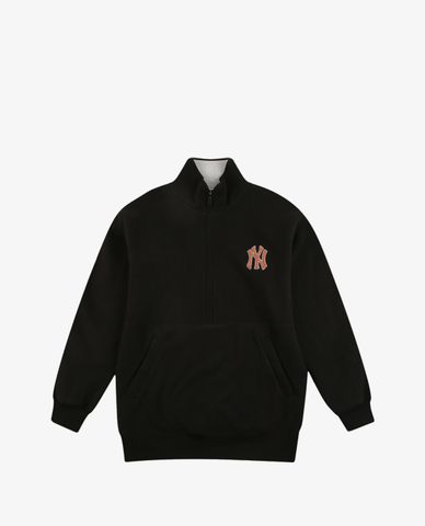  MLB - Áo sweatshirt cổ đứng tay dài Fleece New York Yankees 