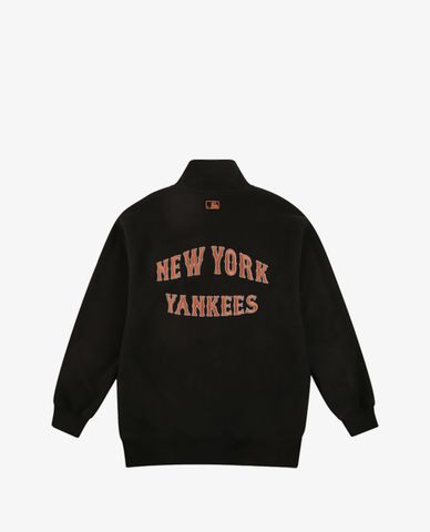  MLB - Áo sweatshirt cổ đứng tay dài Fleece New York Yankees 