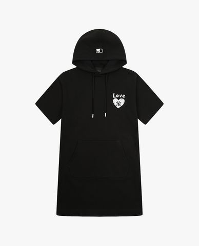  MLB - Đầm mini phối mũ phom suông Heart 