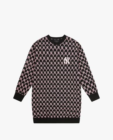  MLB - Đầm mini phom suông tay dài Monogram 