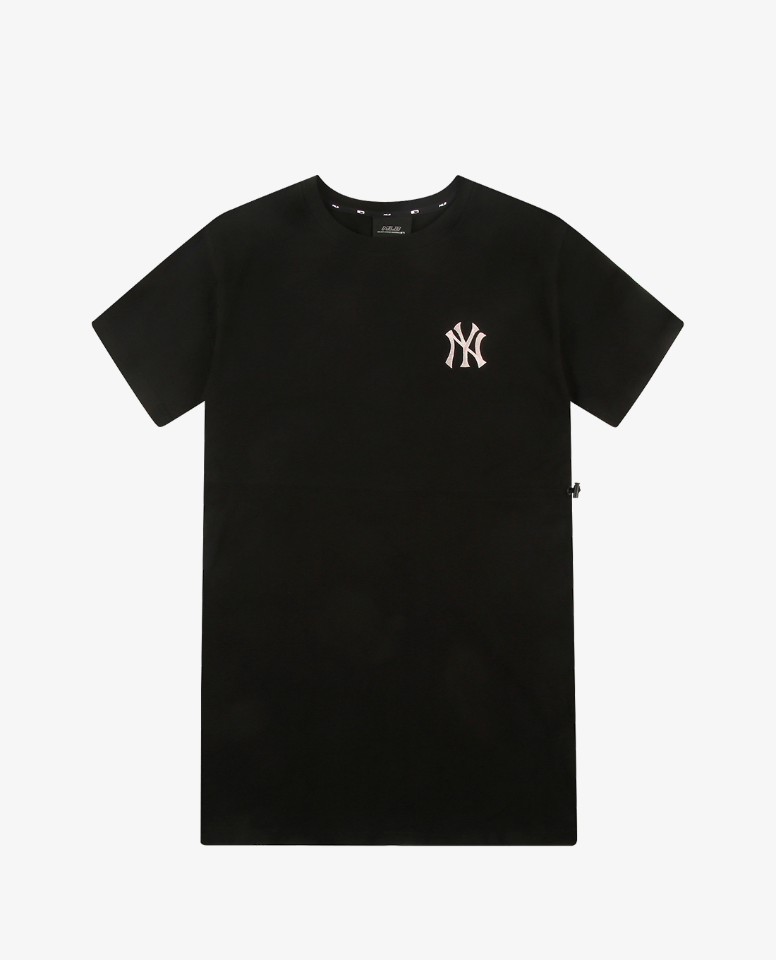 MLB - Đầm mini cổ tròn ngắn tay phom suông Logo Basic Waist String