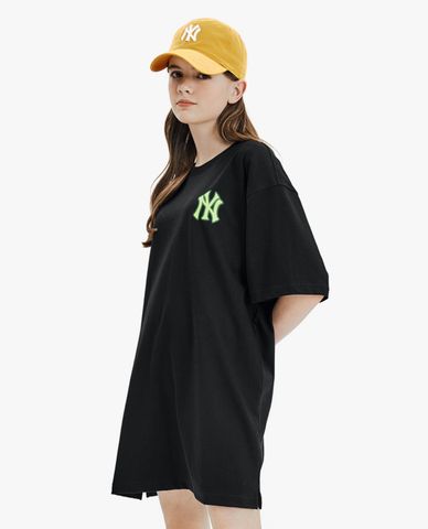  MLB - Đầm mini cổ tròn ngắn tay Tie Dye Back Trim 