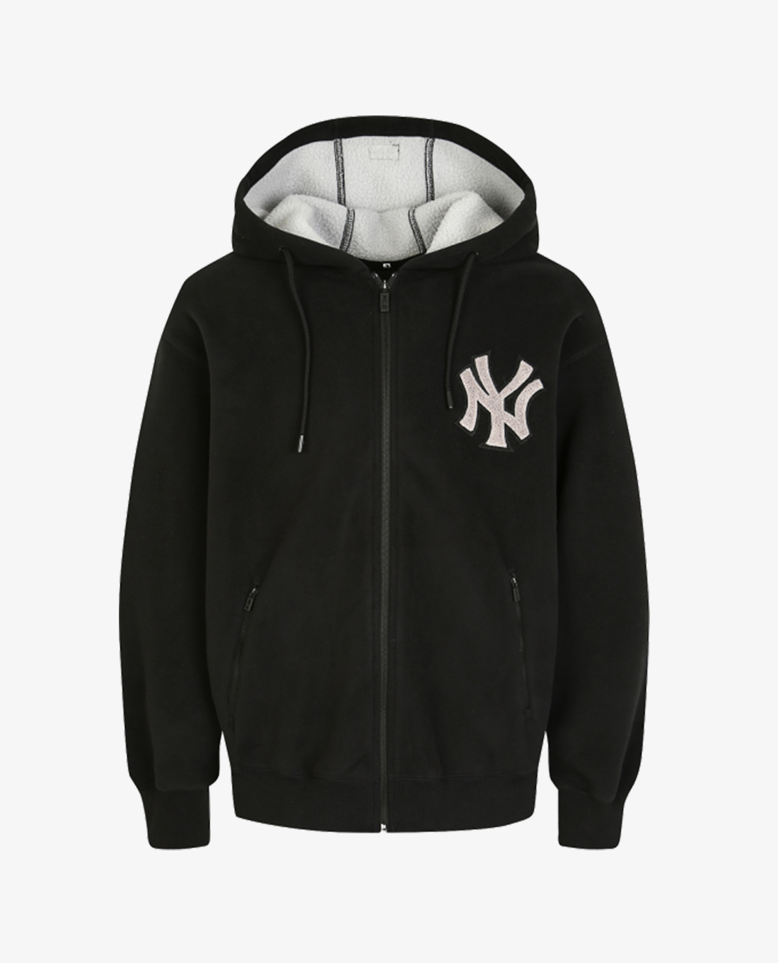 MLB - Áo sweatshirt tay dài có mũ phối zip Fleece