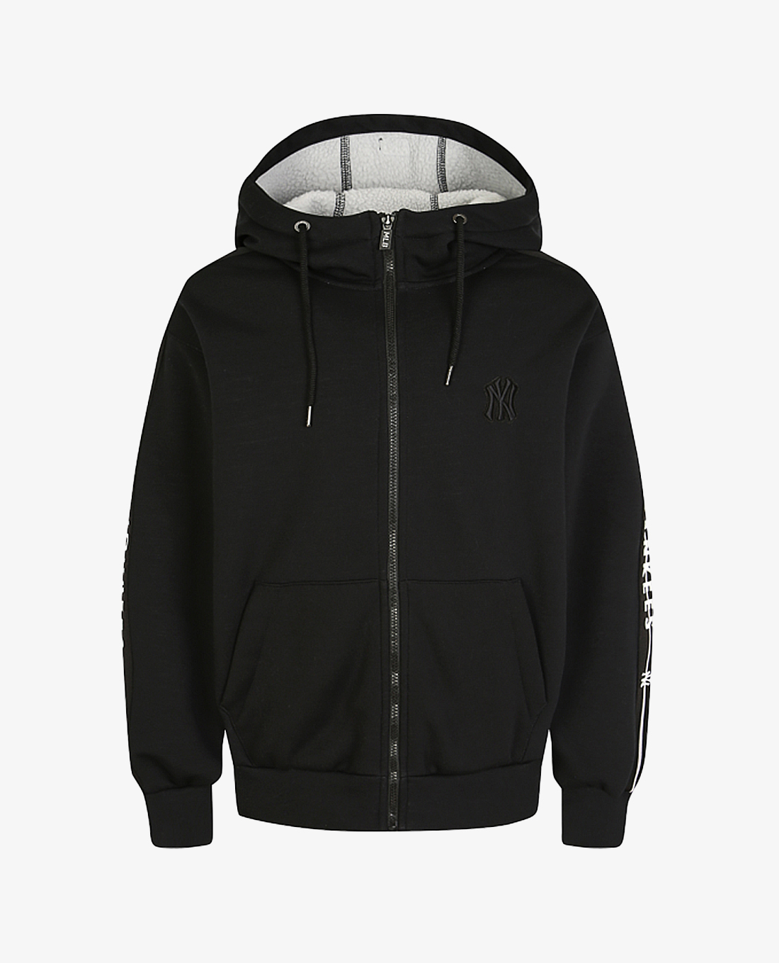 MLB - Áo hoodie phối zip có mũ Street Style