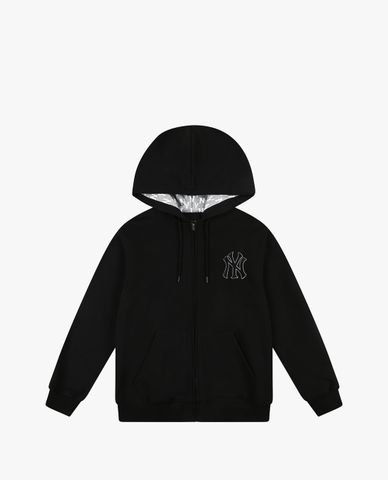  MLB - Áo khoác kiểu phối mũ trùm Monogram Block 