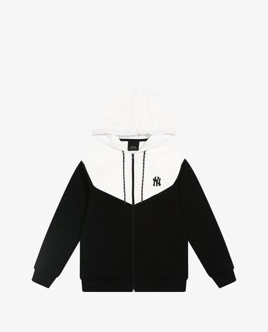  MLB - Áo hoodie tay dài phối zip Color Block Hybrid Training 