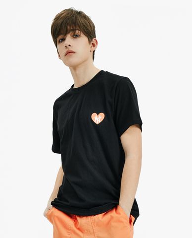  MLB - Áo thun lồng ghép họa tiết trái tim Heart New York 