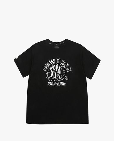  MLB - Áo thun cổ tròn ngắn tay LIKE Solid Color Popcorn 