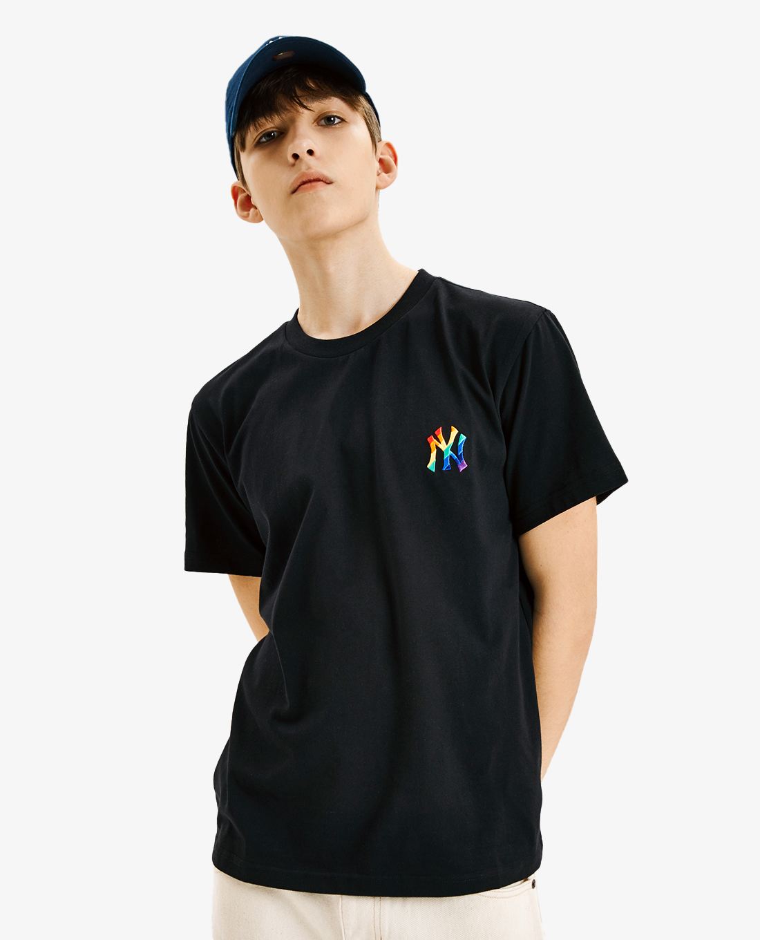MLB - Áo thun cổ tròn ngắn tay Rainbow Basic