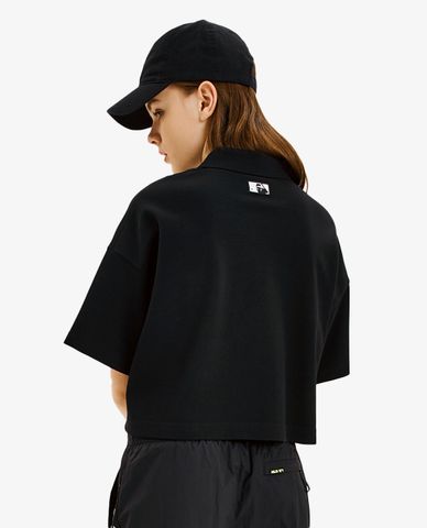  MLB - Áo croptop nữ ngắn tay Heart Crop Pique 