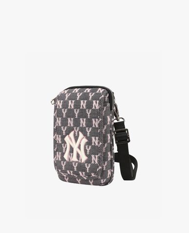  MLB - Túi đeo chéo chữ nhật Jacquard Monogram Neck Pouch 