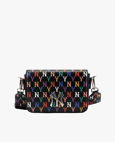  MLB - Túi đeo chéo chữ nhật Monogram Rainbow 