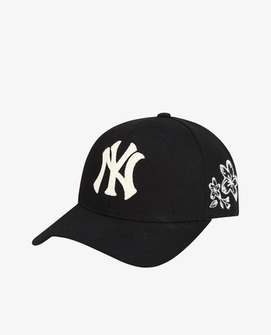  MLB - Nón bóng chày phối họa tiết hoa thời trang 