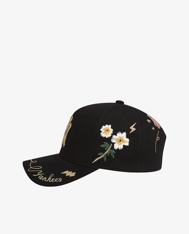  MLB - Nón bóng chày thêu hoa thời trang 