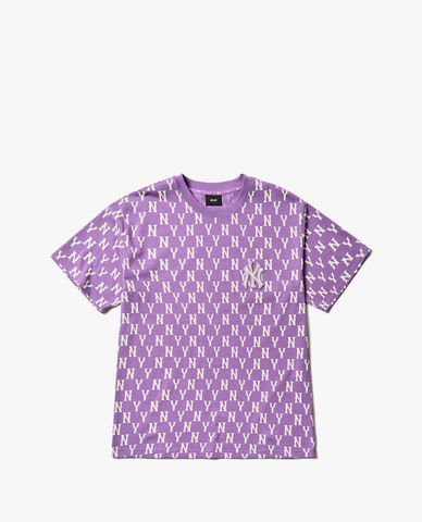  MLB - Áo thun phom suông ngắn tay Monogram All Over Overfit 