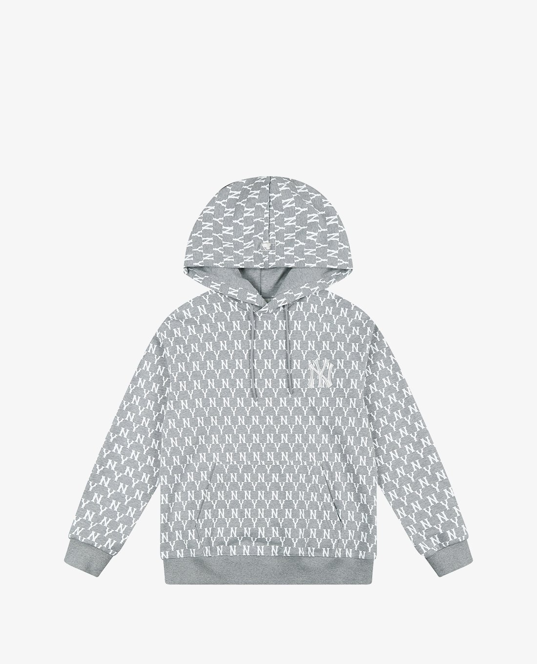 MLB - Áo hoodie tay dài phối mũ thời trang Monogram Allover