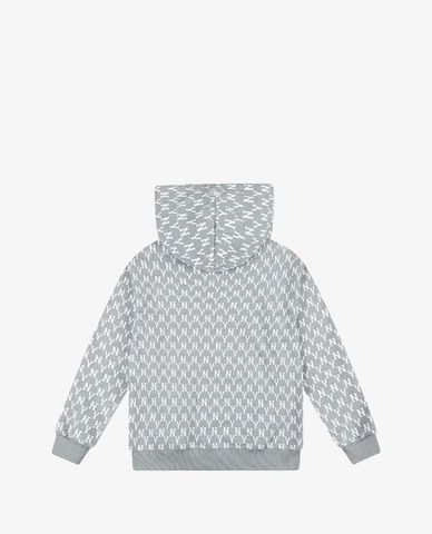  MLB - Áo hoodie tay dài phối mũ thời trang Monogram Allover 