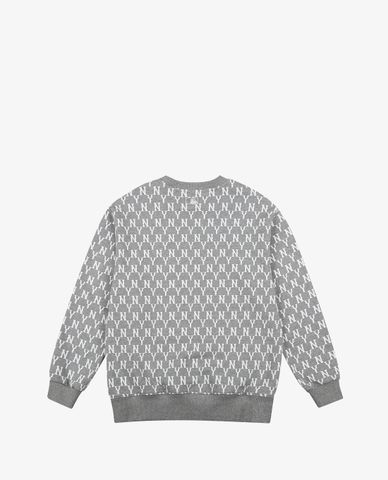  MLB - Áo sweatshirt tay dài cổ tròn Monogram Allover 