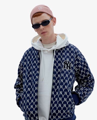  MLB - Áo khoác bomber phối họa tiết monogram 