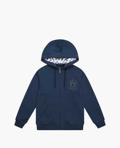  MLB - Áo khoác kiểu phối mũ trùm Monogram Block 