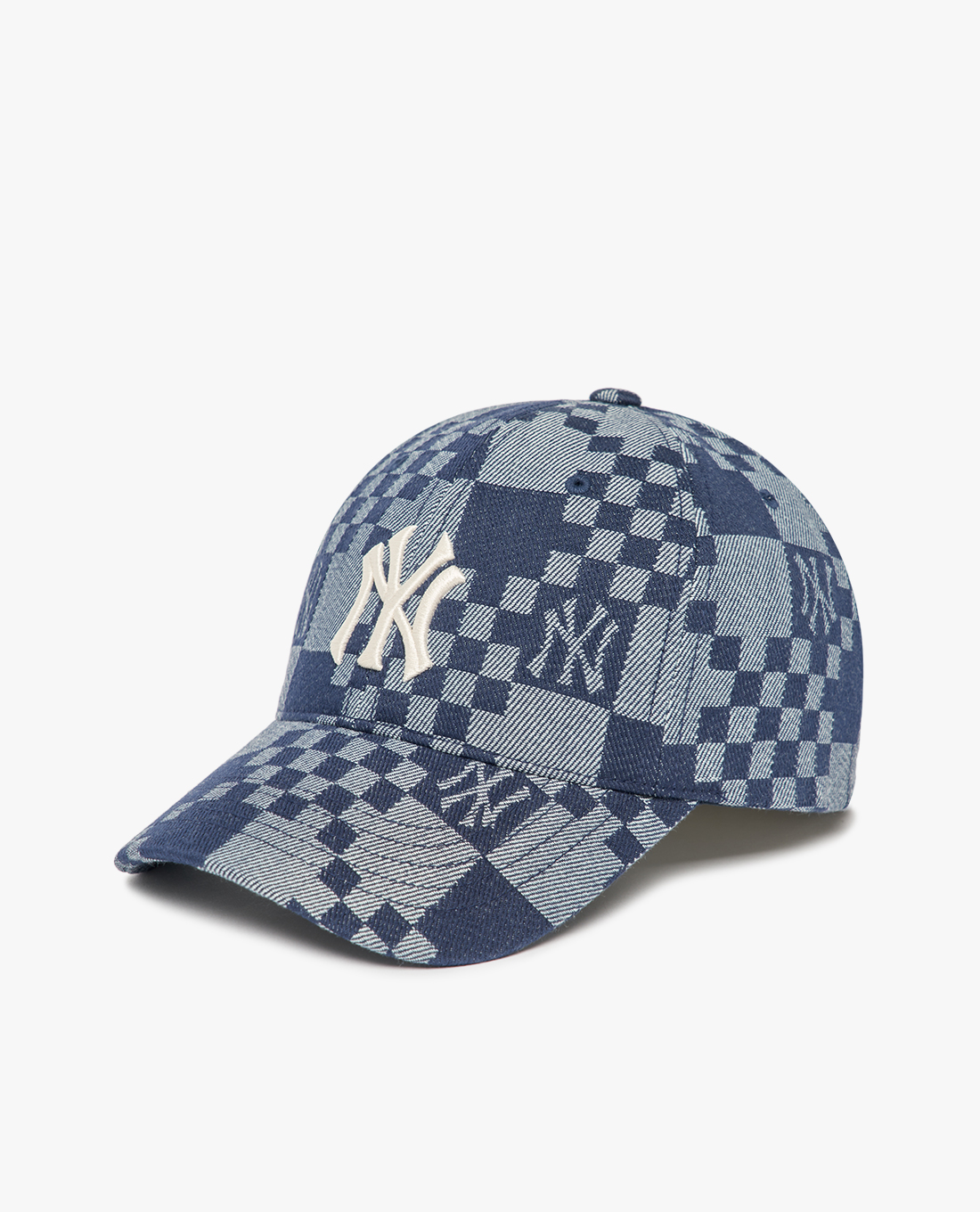 MLB - Nón bóng chày unisex Denim Checkerboard