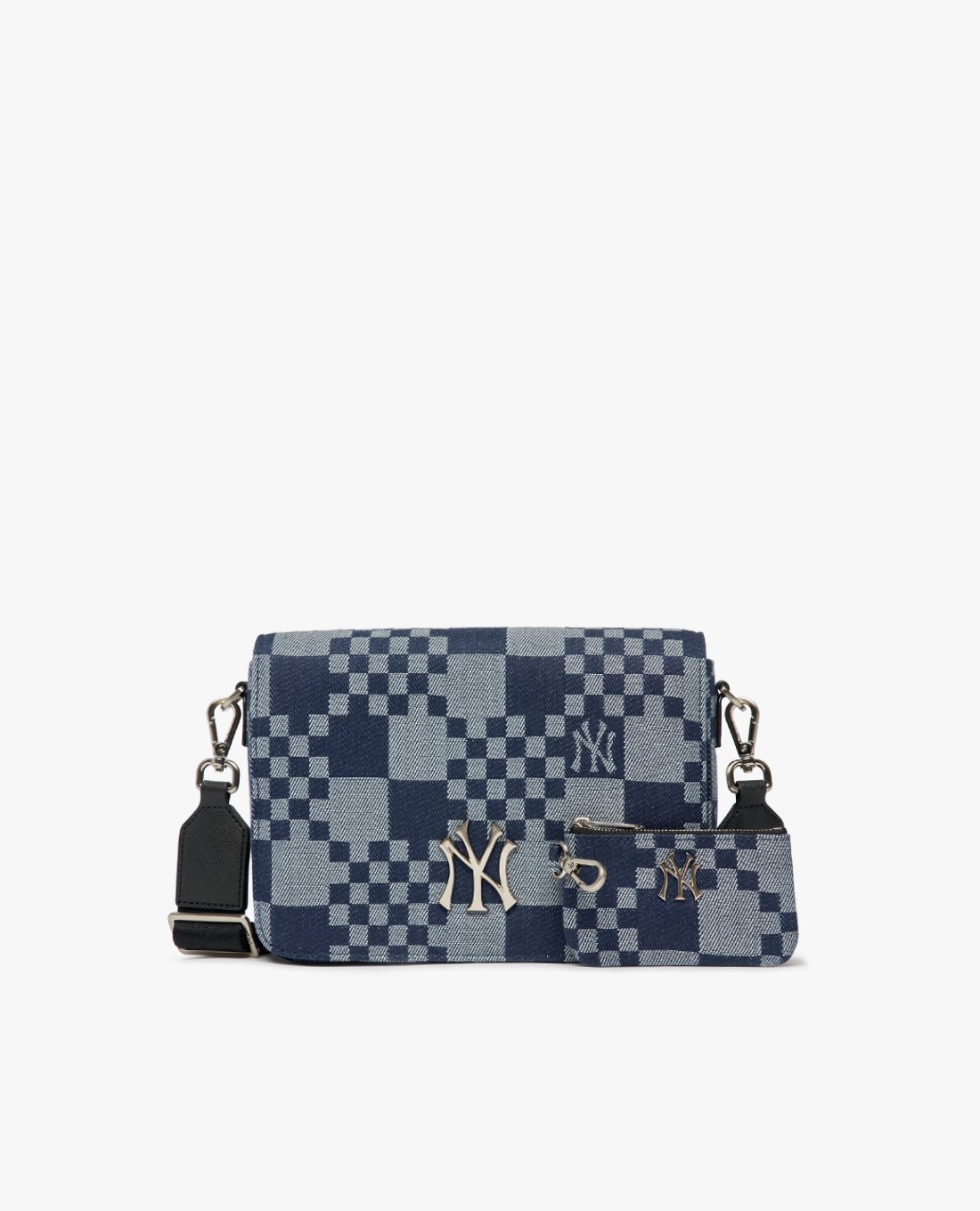 MLB - Túi đeo chéo nắp gập phom chữ nhật Checkerboard