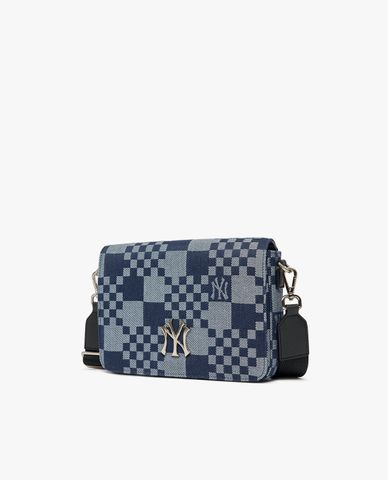  MLB - Túi đeo chéo nắp gập phom chữ nhật Checkerboard 