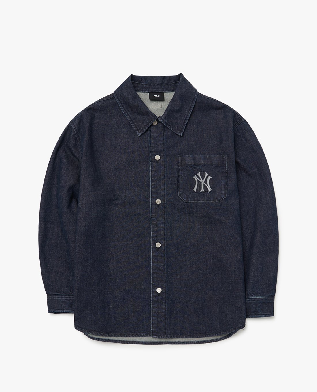 MLB - Áo sơ mi denim unisex tay dài Illusion Mega Logo