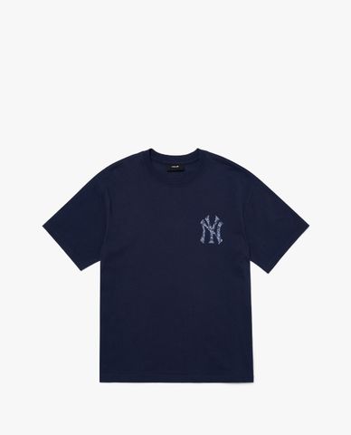  MLB - Áo thun phom suông ngắn tay Paisley Mega Logo 