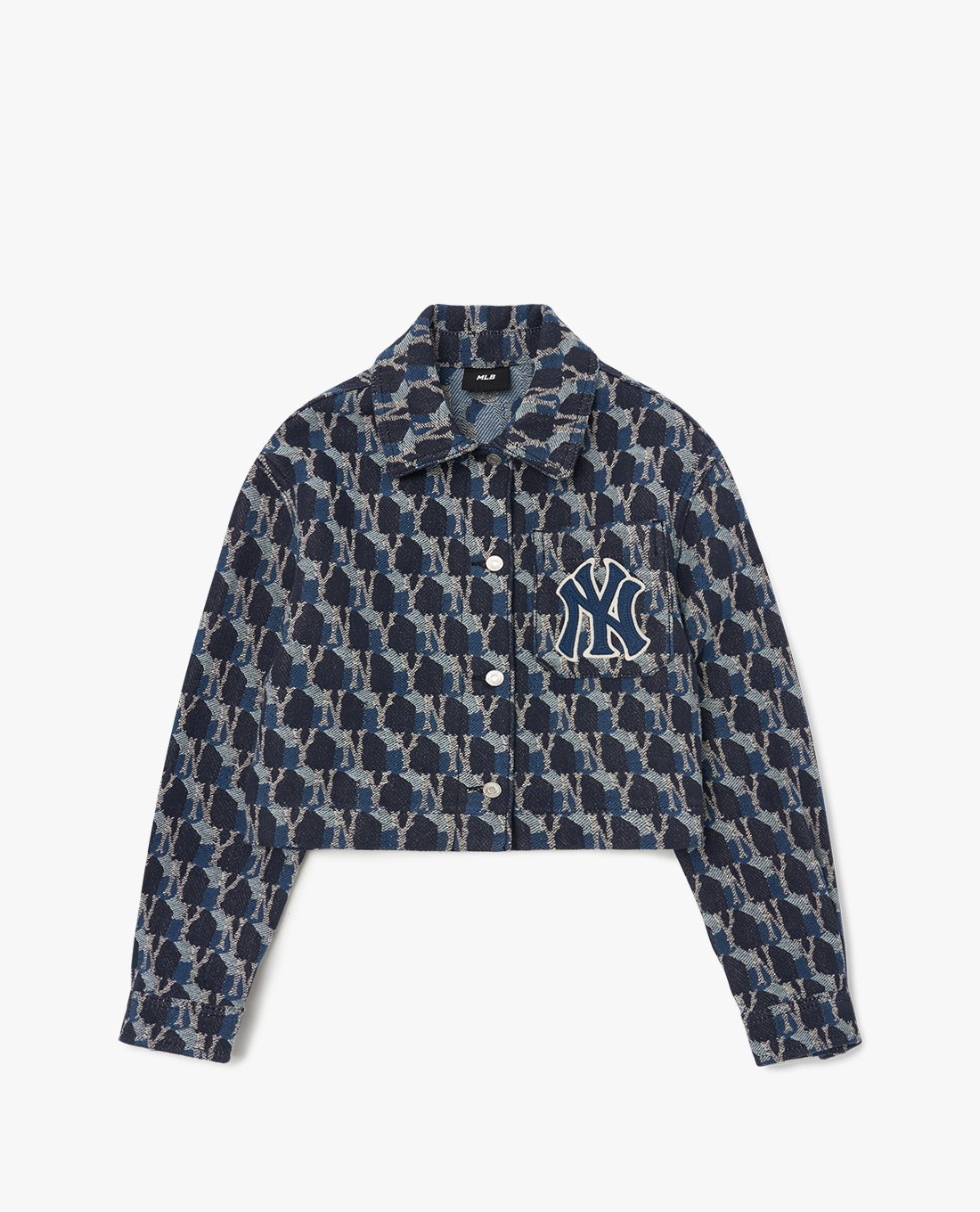 MLB - Áo khoác denim nữ Cube Monogram Jacquard