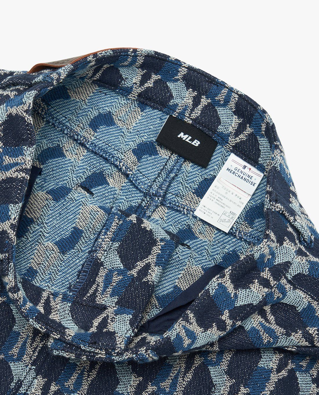 MLB - Chân váy denim chữ A Cube Monogram Jacquard