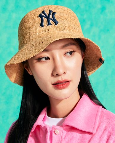  MLB - Nón bucket thời trang Raffia 