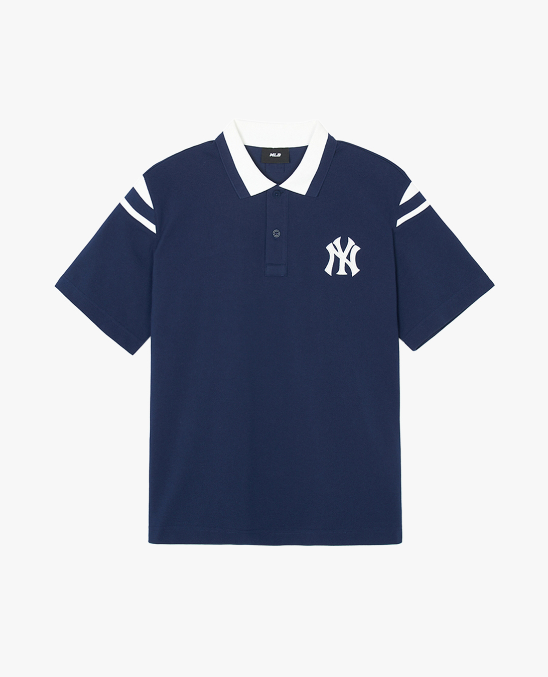MLB - Áo polo unisex cổ bẻ tay ngắn Varsity Shoulder Color Overfit Kara
