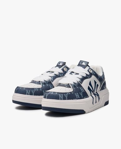  MLB - Giày sneakers unisex cổ thấp Chunky Liner Denim Classic Monogram 